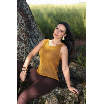 REGATA CROCHE COM BRILHO